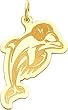 14K Gold NFL Miami Dolphins Logo Charm