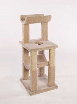 Ware Manufacturing Dual Sisal Scratcher Kitty Bungalow with Lookout