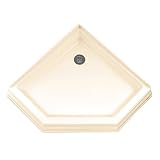 American Standard 3838.NEO.021 Neo Angle Shower Base, Integral Water Retention And Tiling Flange, Shower Drain, Bone