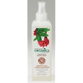 Pure Organics Green Tea & Ginger Body Mist