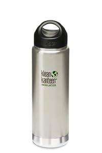 Klean Kanteen Wide Insulated Bottle with Stainless Steel Loop Cap (Brushed Stainless, 20-Ounce)