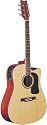 Washburn D10SCE - Natural W/Case Cutaway Acoustic/Electric in Natural Finish with Hardshell Case