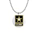 Army Uniforms - 1 Inch Button Necklace of U.S. Army Logo (Army of One, Uniform, Clothing)