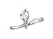 Beautiful 14k. White Gold Real Diamond Heart Lady's Ring