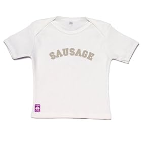 DribbleFactory Sausage White T-Shirt (6 Months)