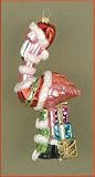 Margaret Cobane Glass Ornament - Flamingo Claus