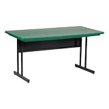 Correll Colorful Molded Plastic Top Computer Table - Desk Height (24 W x 48 L x 29 H)