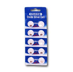 SR521SW / 379 Silver Oxide Button Cells, 1.55V, 10-Pcs Card