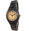 Tense Ladies Solid Dark Sandalwood Round Bracelet Wood Watch Hypo-Allergenic L7509D