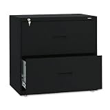 HON COMPANY / HON432LP / 400 Series Two-Drawer Lateral File, 30w x28-3/8h x19-1/4d, Black / Sold as 1 EA