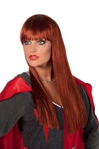 Perücke Pony Luxe, Rot