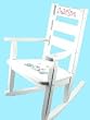 Childrens Rocking Chair - White Flowers with Butterflies - Personalized