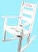Childrens Rocking Chair - White Flowers with Butterflies - Personalized