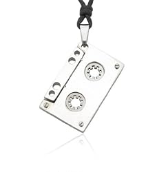Ziovani Cassette Tape Stainless Steel Pendant Necklace