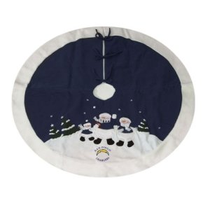 San Diego Chargers NFL Snowman Holiday Tree Skirt (48
