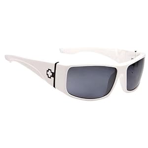 Spy Cooper XL Sunglasses - Spy Optic Steady Series Casual Wear Eyewear - Color: Shiny White/Grey, Size: One Size Fits All