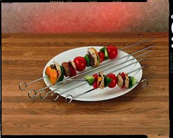 Oval-Tipped Stainless Steel Skewer - 8