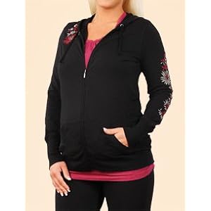 Buy A Pea in the Pod: Long Sleeve Hooded Maternity Hoodie by A Pea in the Pod