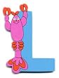 Wooden Lobster Letter L Magnet by The Toy Workshop