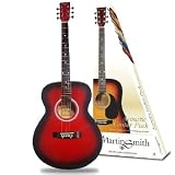 Martin Smith Acoustic Guitar Pack – Red