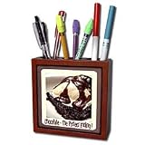 Susan Brown Designs Dessert Themes - The Perfect Ending - Tile Pen Holders-5 inch tile pen holder