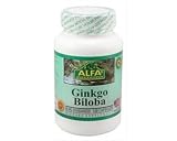 Alfa Vitamins Ginkgo Biloba 120 capsules 24% Standardized Extract Enhance Memory Antioxidant