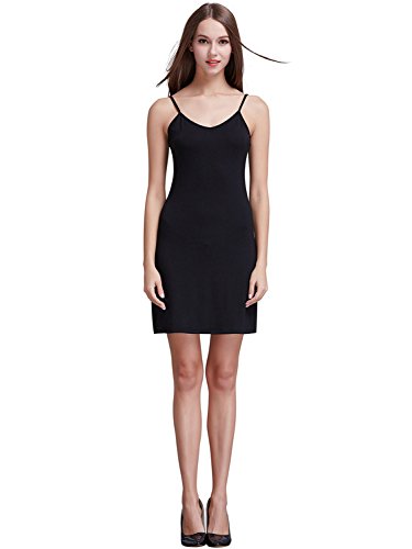 Women Long Spaghetti Strap Full Cami Slip Camisole Under Dress Liner