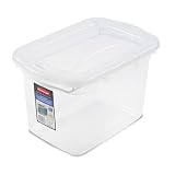 Rubbermaid Hanging File Tote, Letter Size, Plastic, 11.5 x 17.25 x 12 Inches, Clear (FG9A8600CLR)