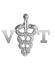 NursingPin - Veterinary Technician VT Graduation Pin in Silver