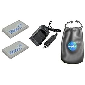 ValuePack (2 Count): Digital Replacement Battery PLUS Mini Battery Travel Charger for... by amsahr
