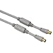 Hama Antennen-Kabel Koax-Stecker - Koax-Kupplung, 15 m, 100 dB, Silber