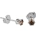 Sterling Silver 3mm Cognac Brown Cubic Zirconia Stud Earrings