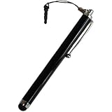 Stylus, amPen Capacitive Stylus Ultra-sensitive for iPad Air, iPad 2/3/4, iPad Pro, any iPhone, Nexus 5x/6P, Galaxy Tab E/Tab A/Tab 8, Galaxy S6/S6 Edge/S5/S4, With Lanyard, Non-Replaceable Tip, Black