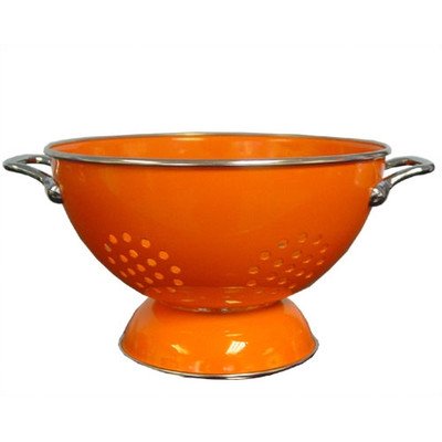 Calypso Basics 3 quart Colander in Orange with optional Accessories
