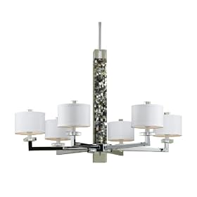 AF Lighting 7455-6H Candice Olson Sahara 6 x 40-Watt Light Handmade Candle Base... by AF Lighting