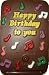 Gourmet Food : "Happy Birthday" Sweet Greeting White Chocolate Card
