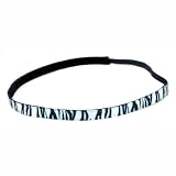 Zebra Groovy Headband in White 3/8