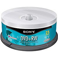 Sony 25DPW47RS2 DVD+RW Re-Recordable DVD (25-Pack Spindle)