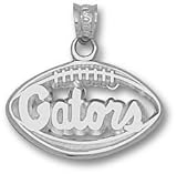 Florida Gators Pierced Gators Football Pendant - Sterling Silver Jewelry