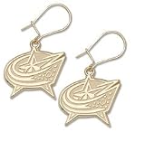 Columbus Blue Jackets 14K Gold Dangle Earrings