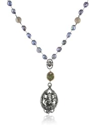 Love Heals Peacock Labradorite Necklace, 36"