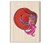 Inkadinkado Mounted Stamp RED HAT SOCIETY FANCY HAT For Scrapbooking, Card Making & Craft Projects