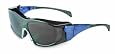 Uvex S3155 Ambient OTG Safety Eyewear, Large Blue Frame, Shade 5.0 Ultra-Dura Hardcoat Lens