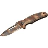 Ontario 8765 XM-1DS Combo Edge Folder, Desert Camo