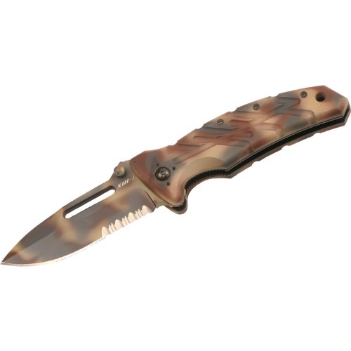 Ontario 8765 XM-1DS Combo Edge Folder, Desert Camo Ontario 8765 XM-1DS Combo Edge Folder, Desert Camo