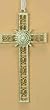 5.25" Christmas Joy Pearl Decorative Cross Ornament