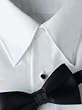 Tuxedo Shirt - White Microfiber Laydown Collar, No Pleats