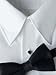 Tuxedo Shirt - White Microfiber Laydown Collar, No Pleats