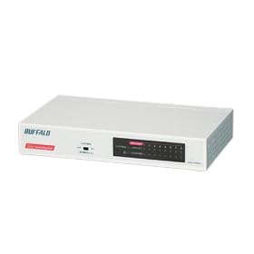 BUFFALO Giga�Ή� �X�C�b�`���OHub �z���C�g LSW4-GT-8NS/WH