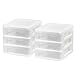 IRIS USA, Inc. CDD-XS3 Mini Desktop 3-Drawer Unit, White, 2 Pack